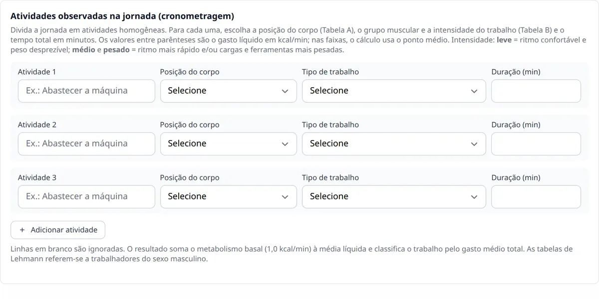 Formulário do método Lehmann no MedNext (dados de demonstração)